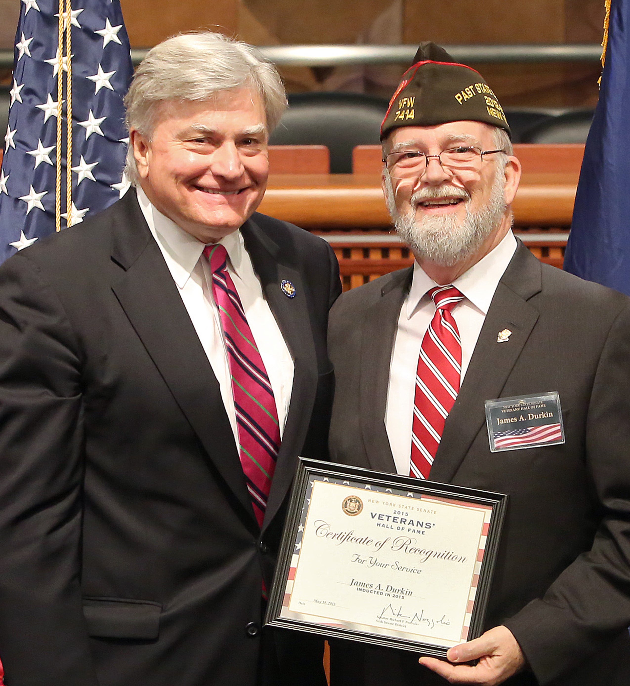 Distinguished Local Veteran James Durkin Honored by Senator Mike